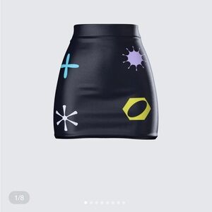 Finesse Jordy Black Vegan Leather Skirt - Size M